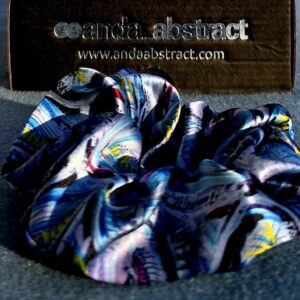 Anda Abstract Silk Hair Scrunchie "Eyes"