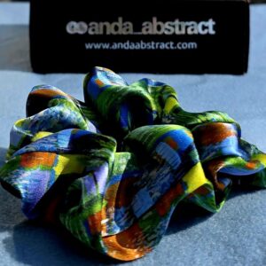 Anda Abstract Silk Hair Scrunchie "Taste Of Life"