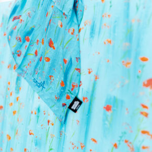 Anda Abstract Silk Scarf - "Poppies" 55cm x 55cm