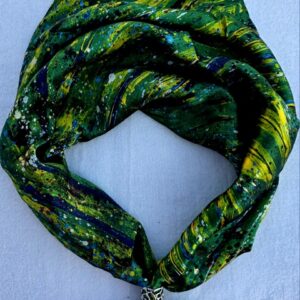 Anda Abstract Silk Scarf - "May" 70cm x 70cm