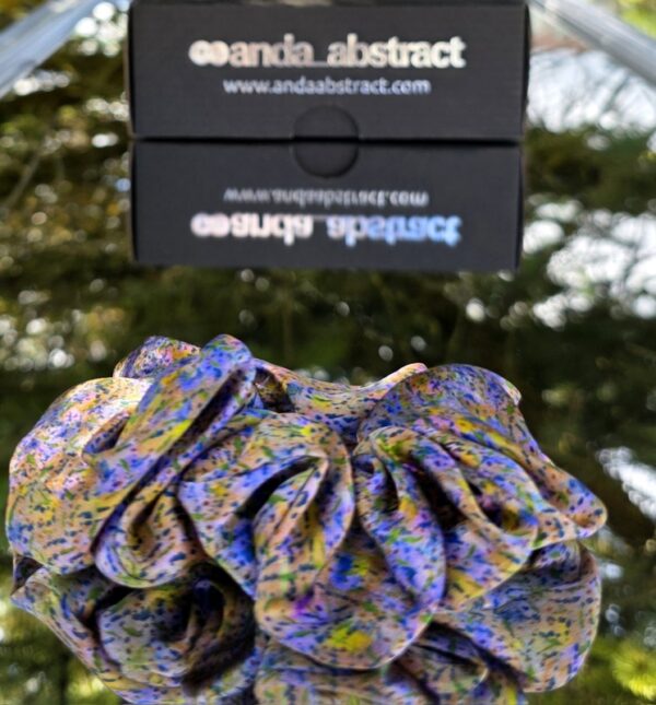 Anda Abstracr Silk Scrunchie - "Song Festival" Medium 3.5cm