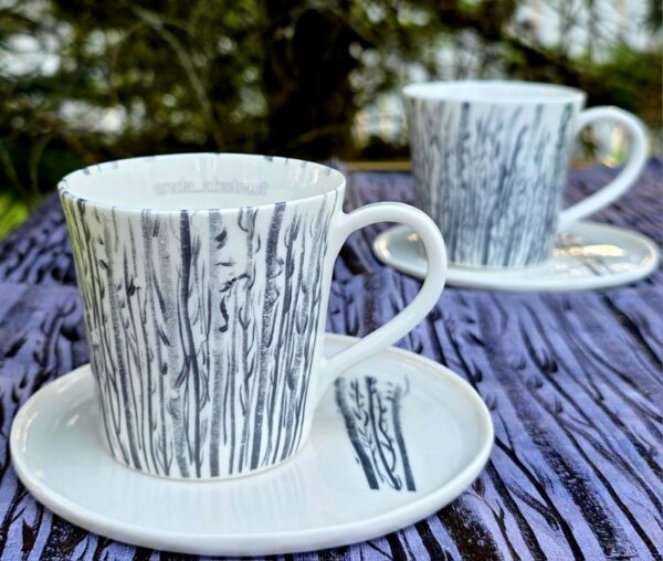 FOREST - small Porcelain mug with saucer, 220 ml - Image 2