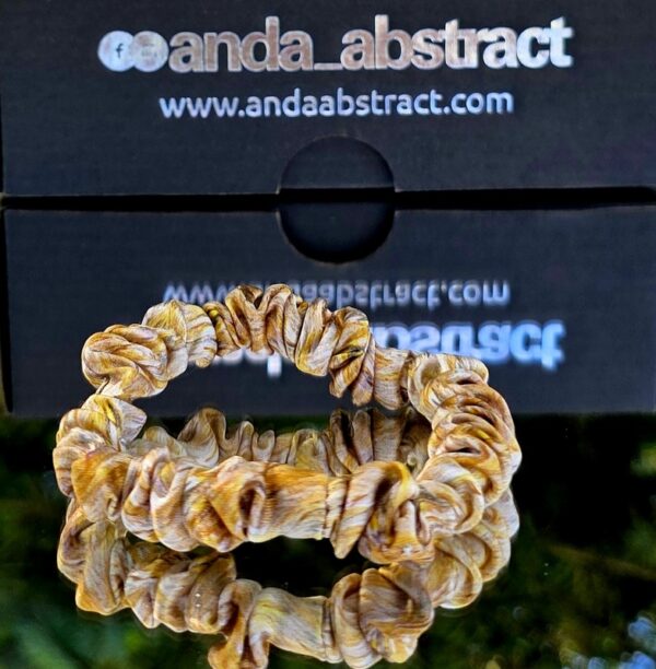 Golden Sand - Silk Hair Scrunchie Micro 1 cm - Image 2
