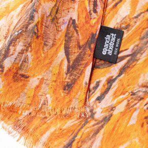 Anda Abstract Wool Scarf - "Golden Sand"