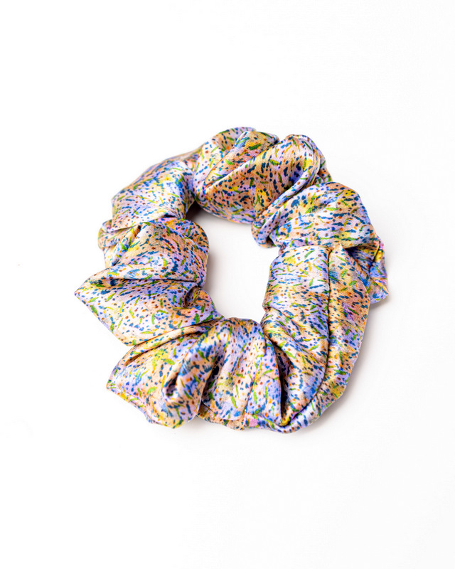 Anda Abstract Silk Hair Scrunchie - "Song Festival" Medium