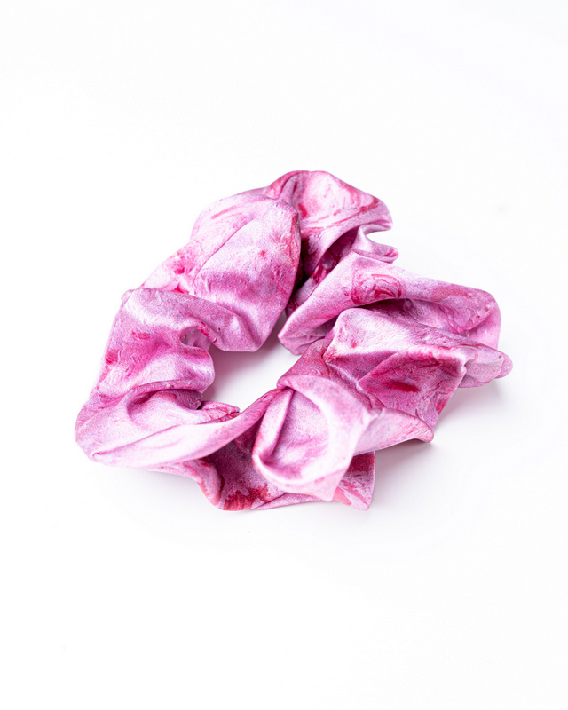 Roses - Silk Hair Scrunchie Large 5 cm - Image 3