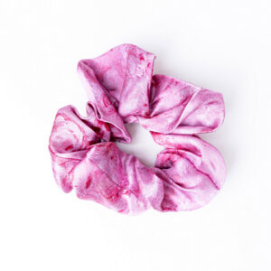 Anda Abstract Silk Hair Scrunchie - "Roses" large
