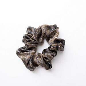 Anda Abstract Silk Hair Scrunchie - "Poppies" Medium