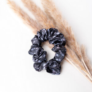 Anda Abstract Silk Hair Scrunchie - "Golden Sand" Medium