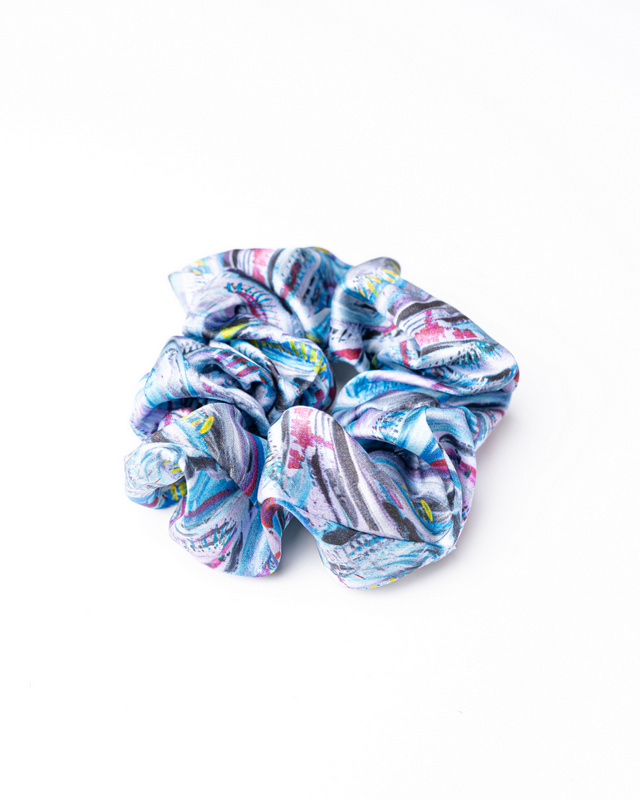 Eyes - Silk Hair Scrunchie Large 5 cm - Image 3